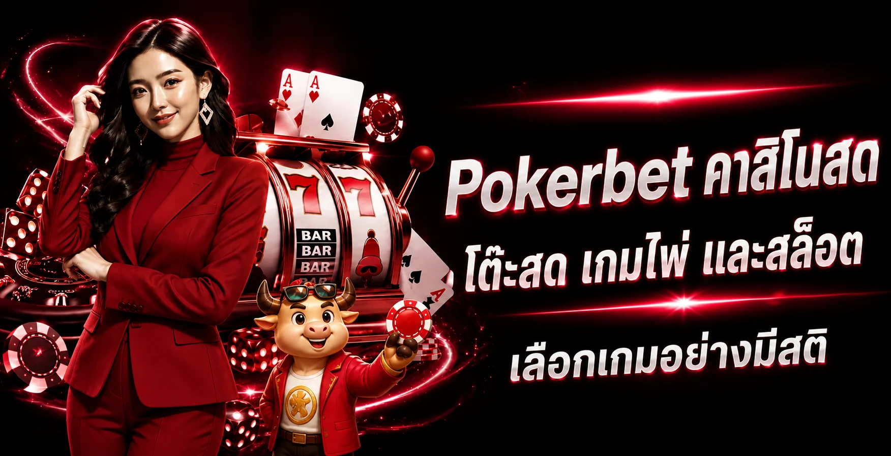 Pokerbet คาสิโนสด เกมไพ่ และสล็อต